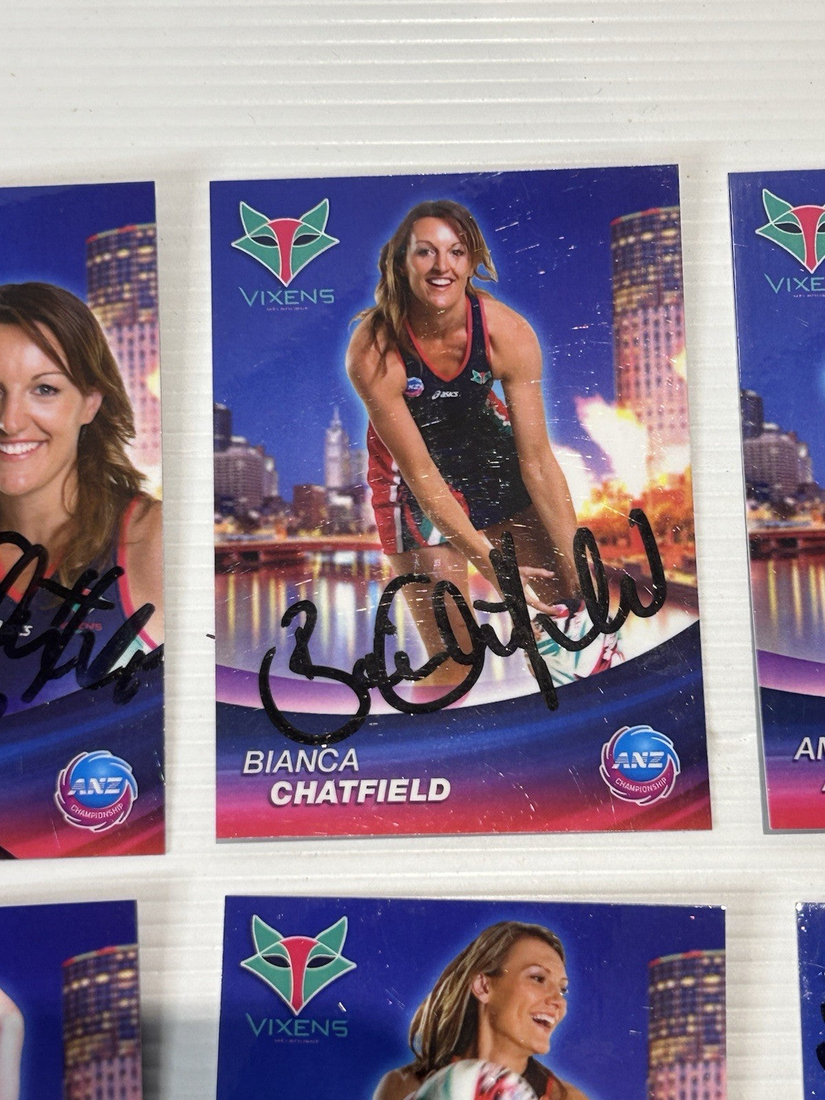 2009 Melbourne Vixens Signed Card Set Netball Premiers McMahon Chatfield