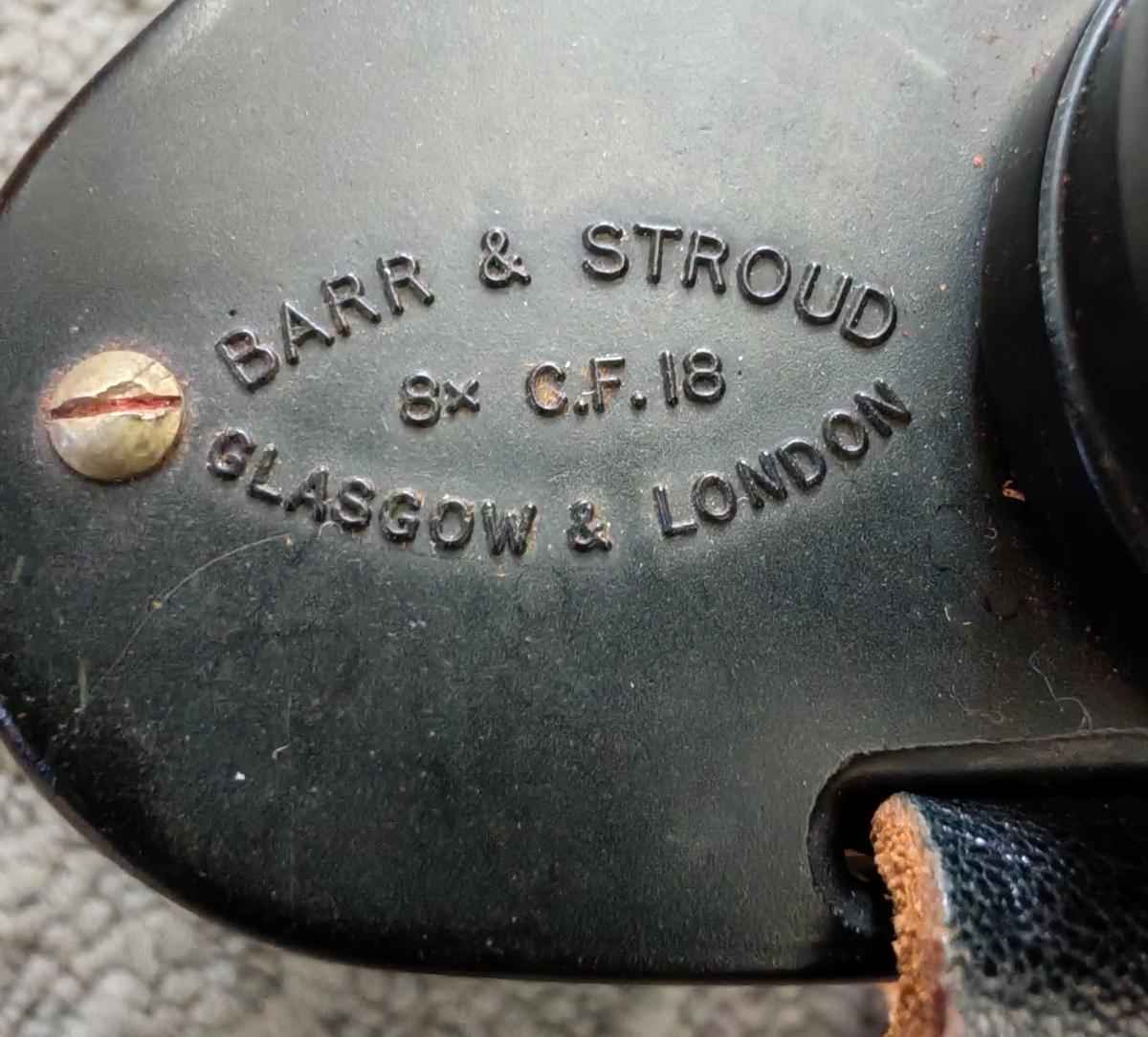 Barr & Stroud 8x C.F. 18 Field Binoculars w/ Leather Case | Glasgow & London