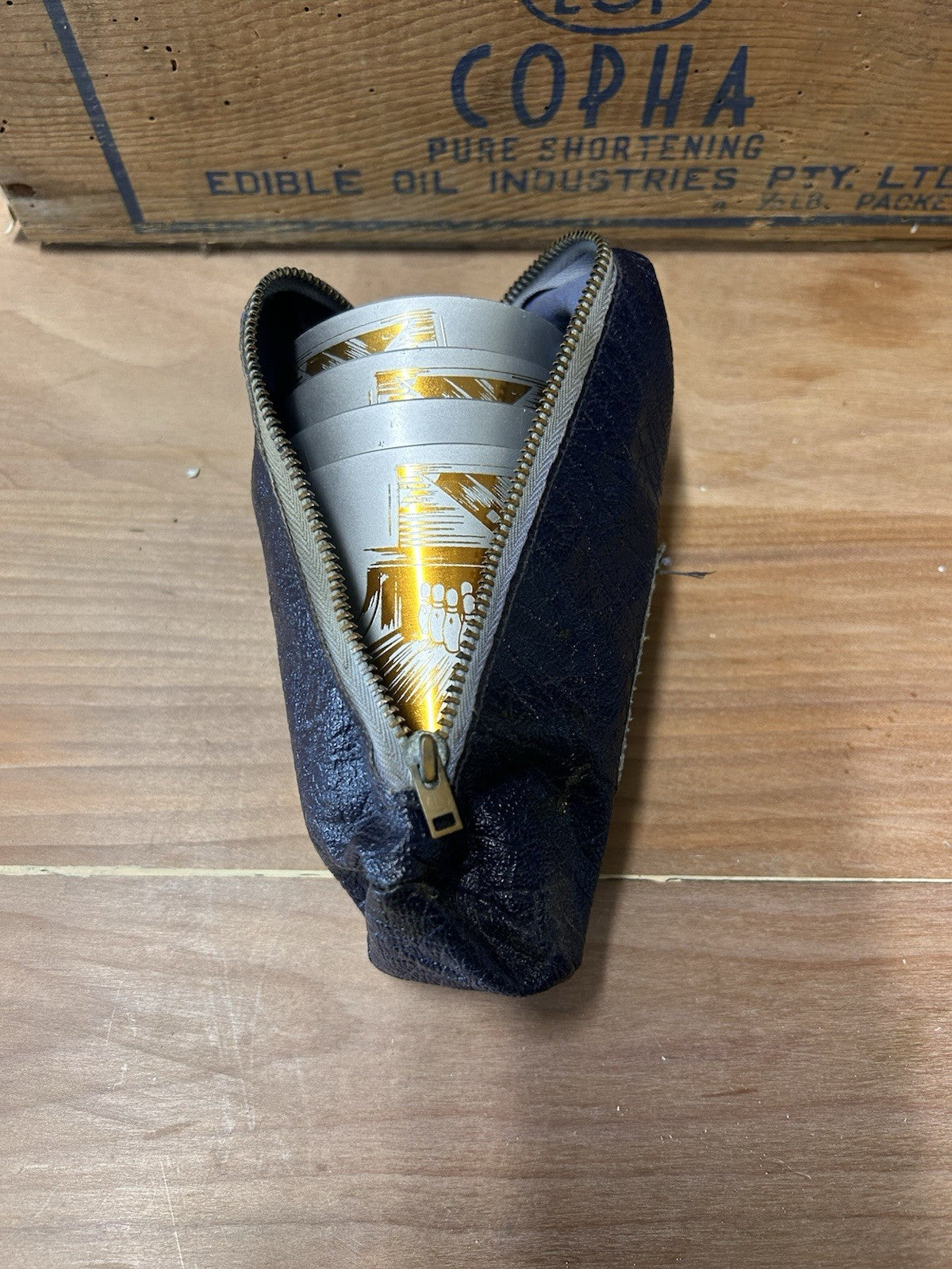 Vintage 1950s Bowling Aluminium Cups (Set of 4) w/ ICI Vynex Case