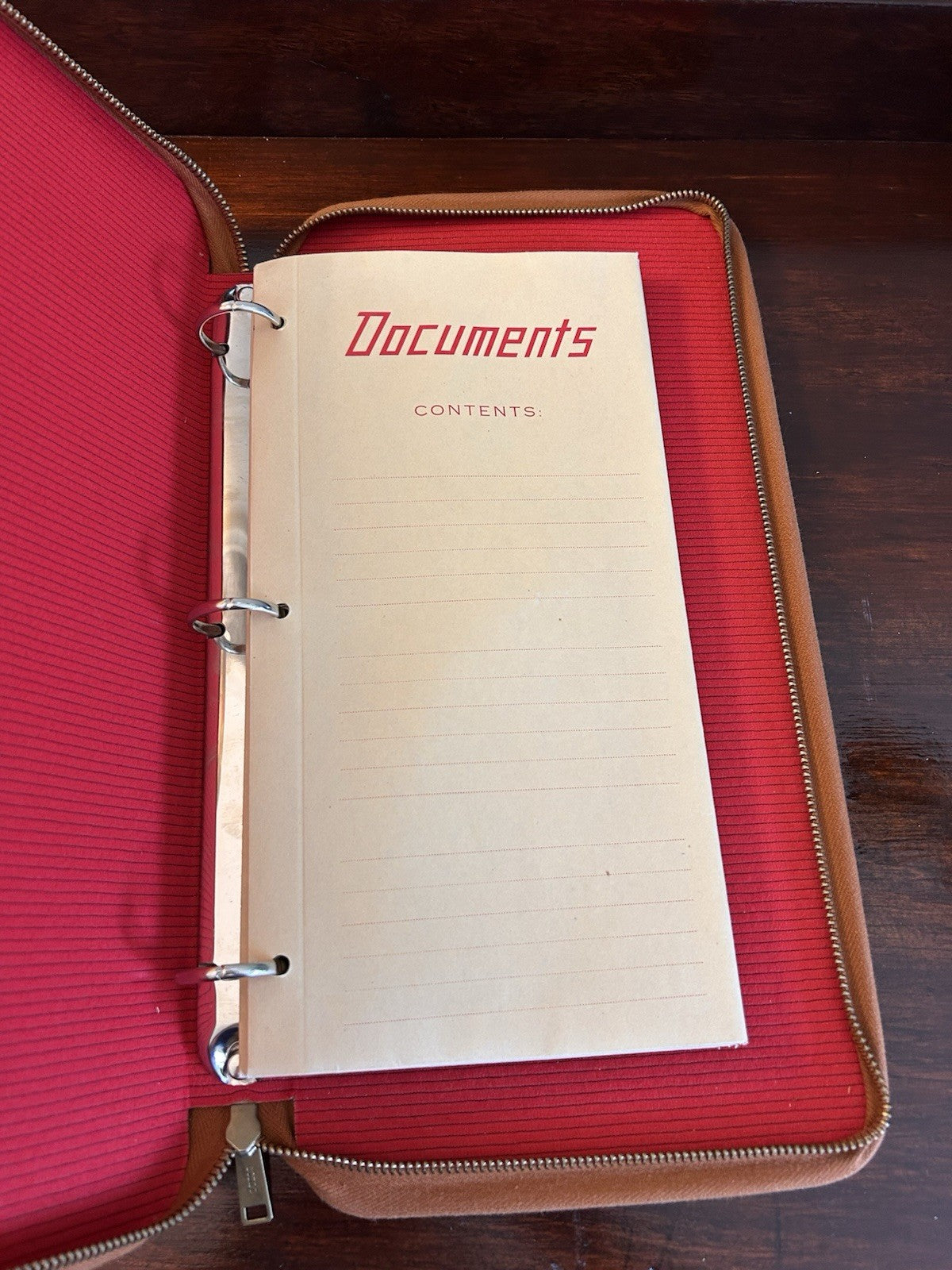 Vintage Vermont Documents Folder PVC Binder Made in NSW Red Lining 1960s
