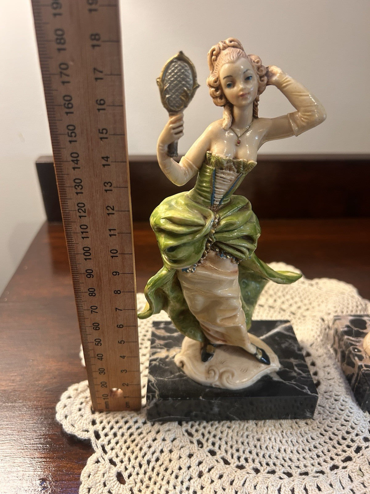 A Pair of Italian Depose Italy Figurines on Carrara Marble