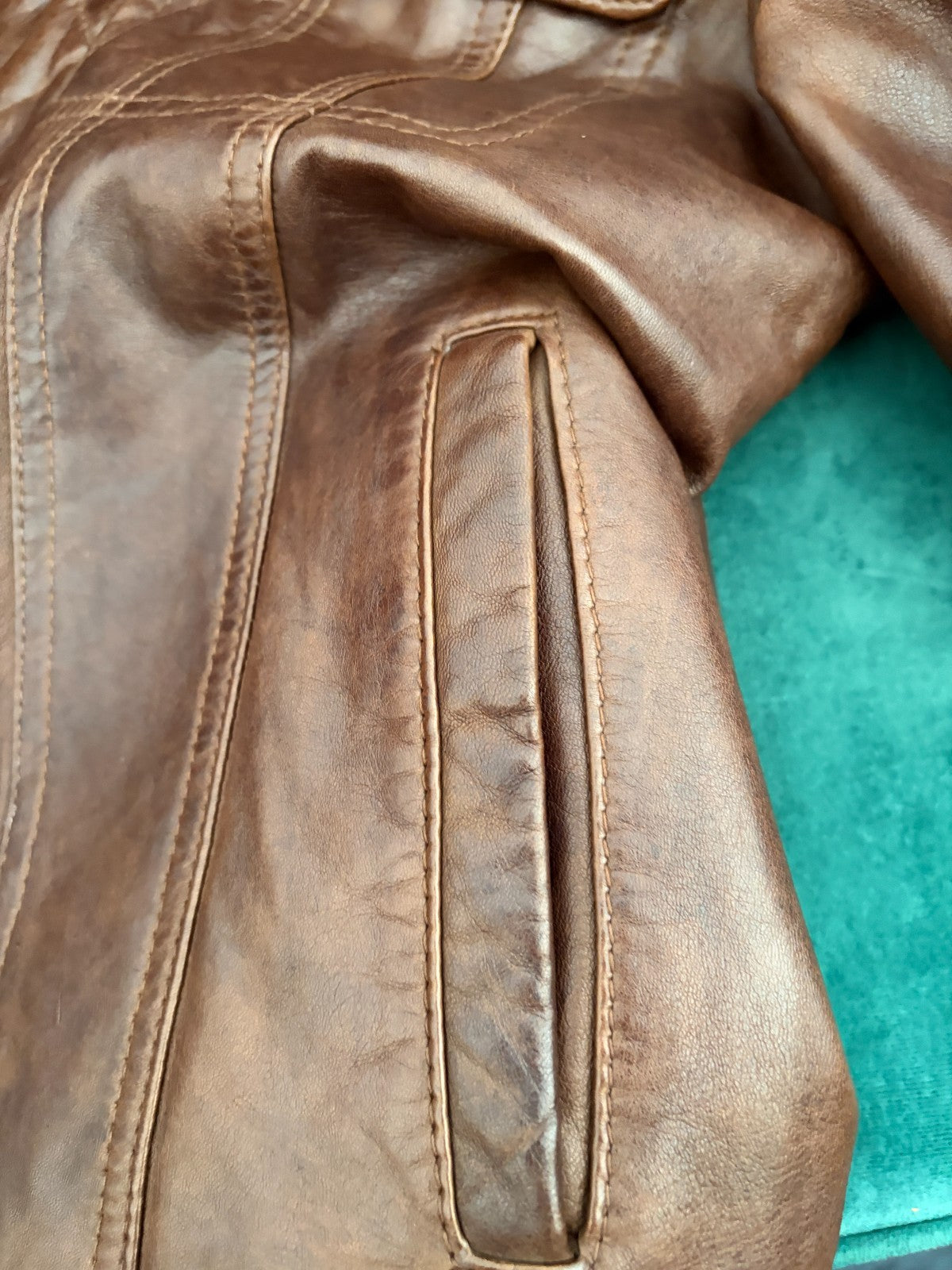 Industrie Genuine Leather Brown Jacket Size L – Australian Designed