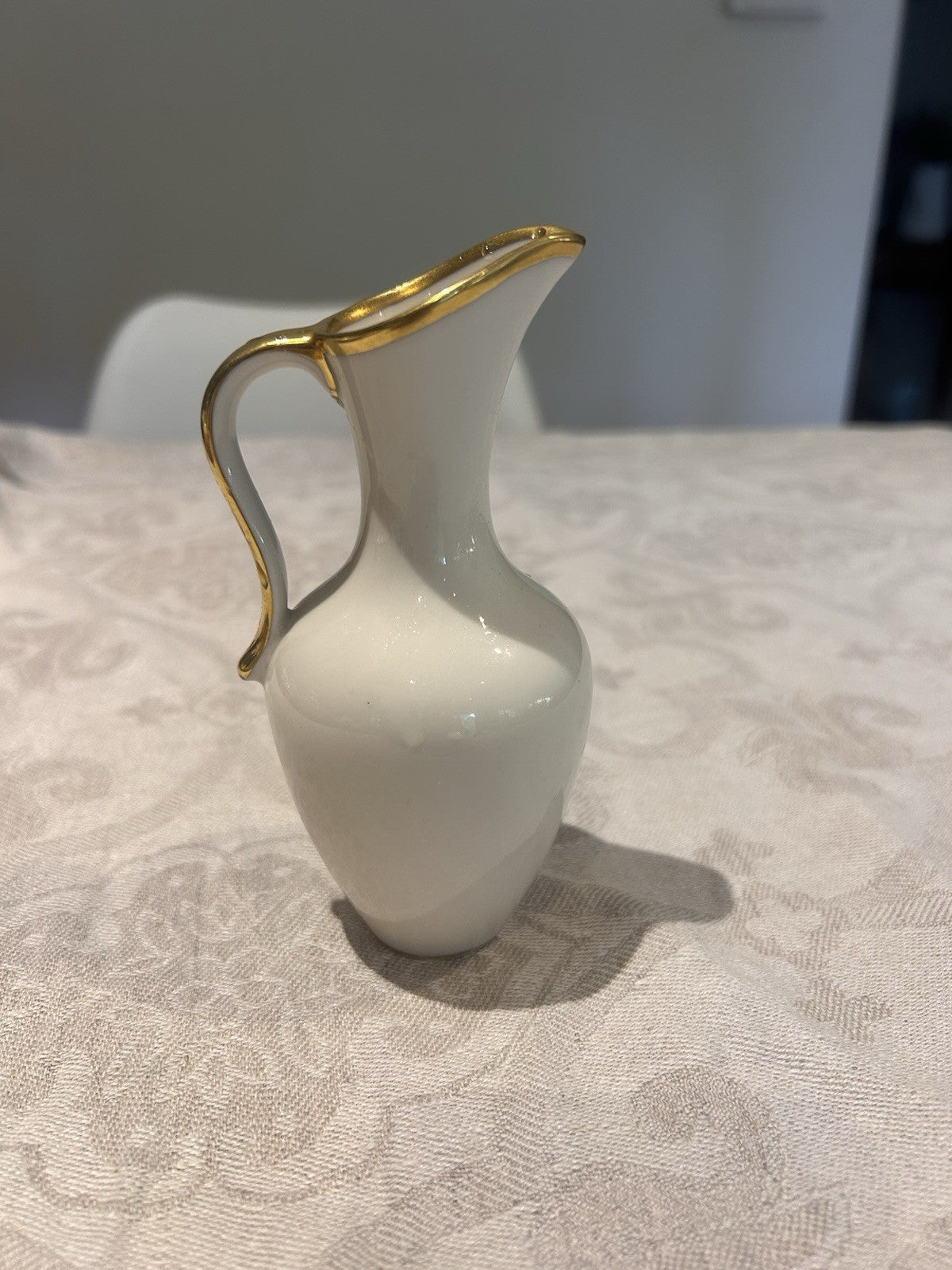 Vintage Wiener Neustadt Austria Porcelain Mini Jug Gold Trim Souvenir