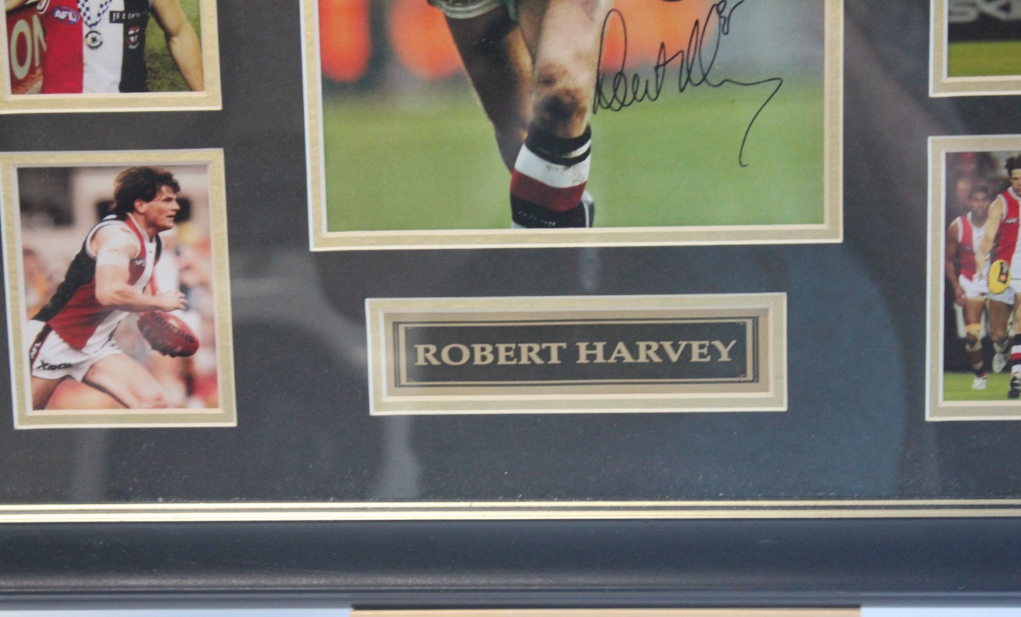 Robert Harvey Signed AFL Framed Display – St Kilda Legend – Autographed
