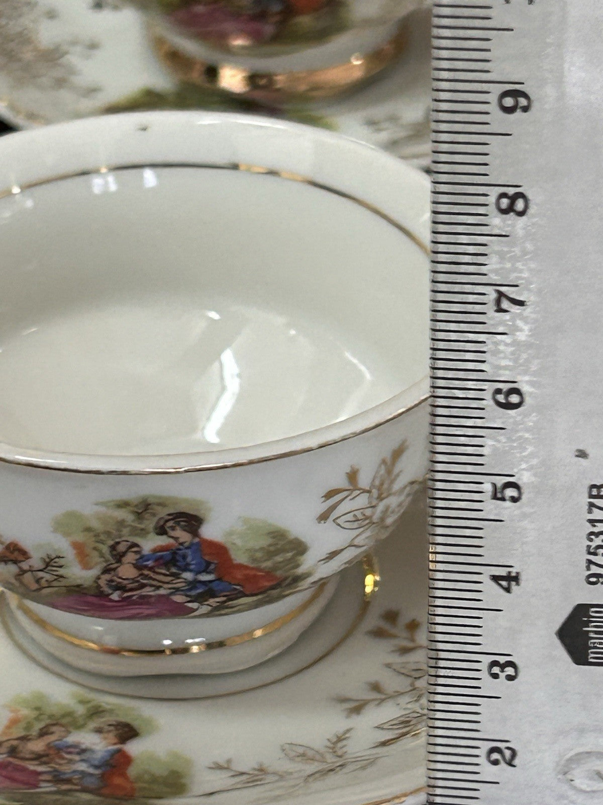Merry AGC Rosy China Japan Vintage Tea Set 7 Cups Saucers Teapot Sugar