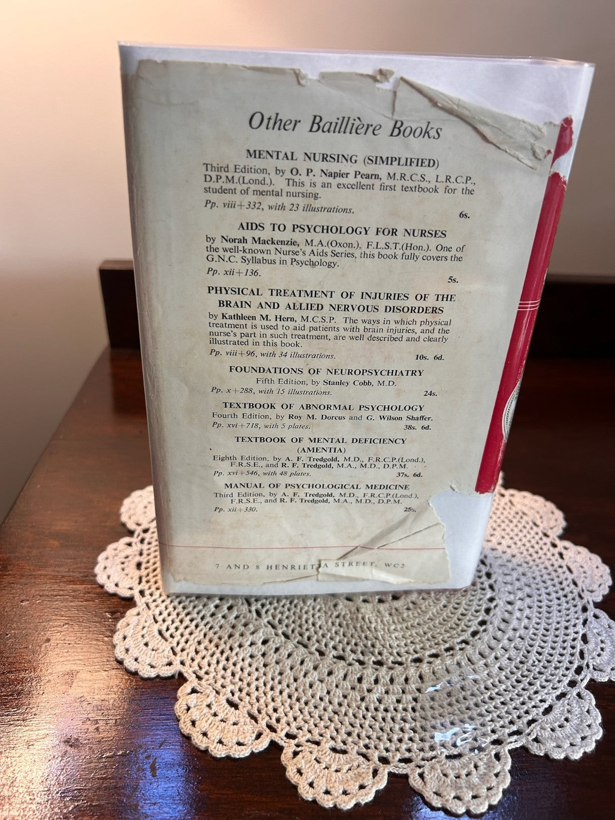 Handbook for Mental Nurses – 8th Edition (1954) Vintage Medical Textbook