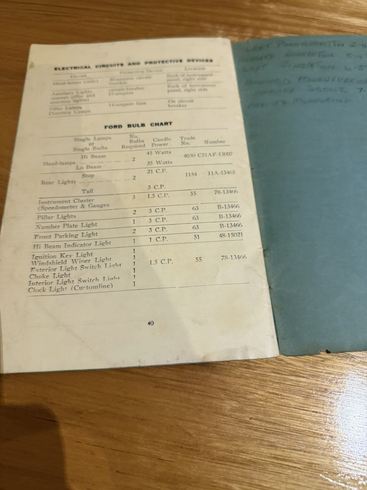 1952 Ford Australia V8 Owner’s Manual Customline Mainline Original 40pp