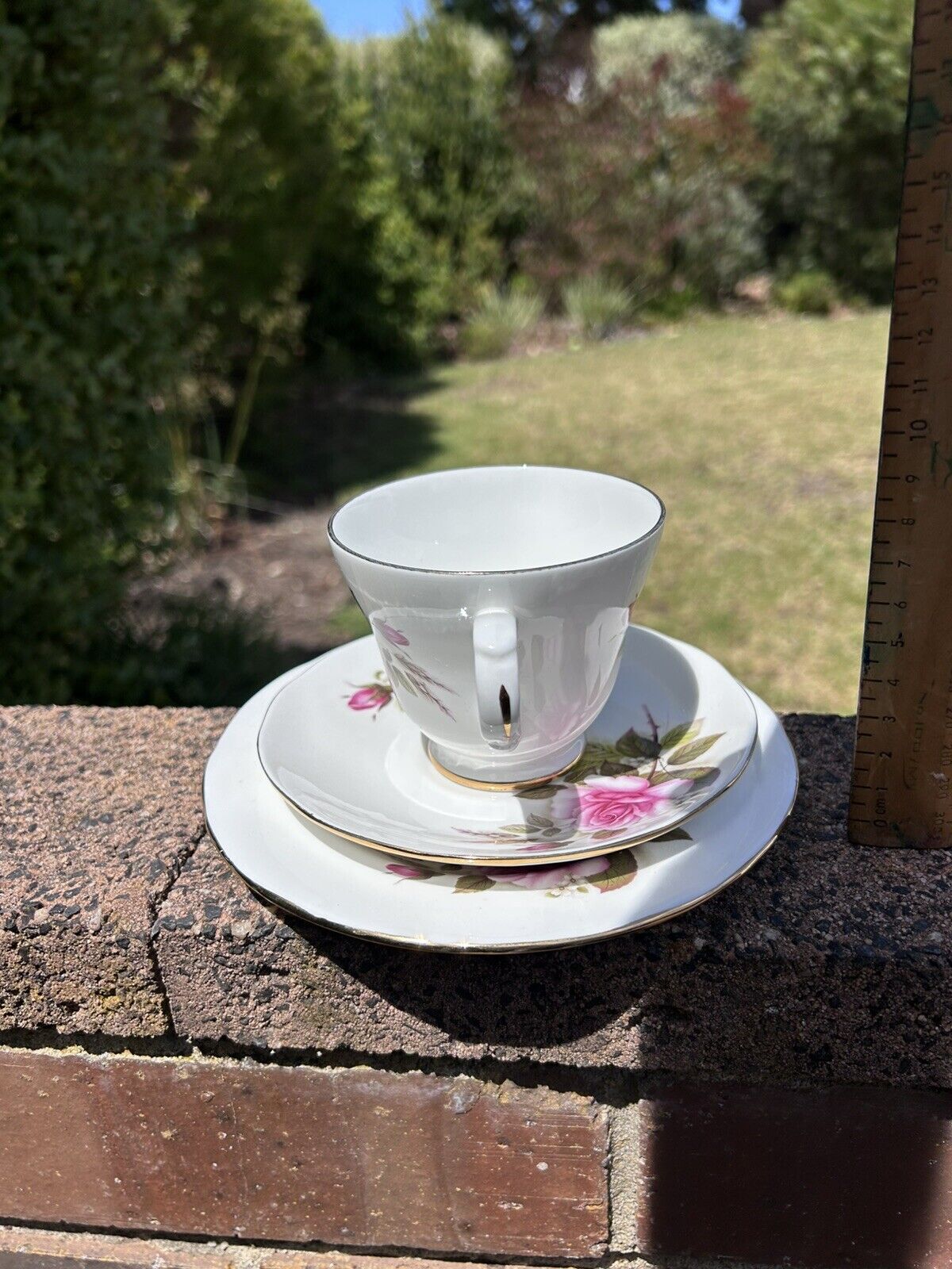 Kingsley Staffordshire England Tea Cup And 2 x Plate Set - Bone China