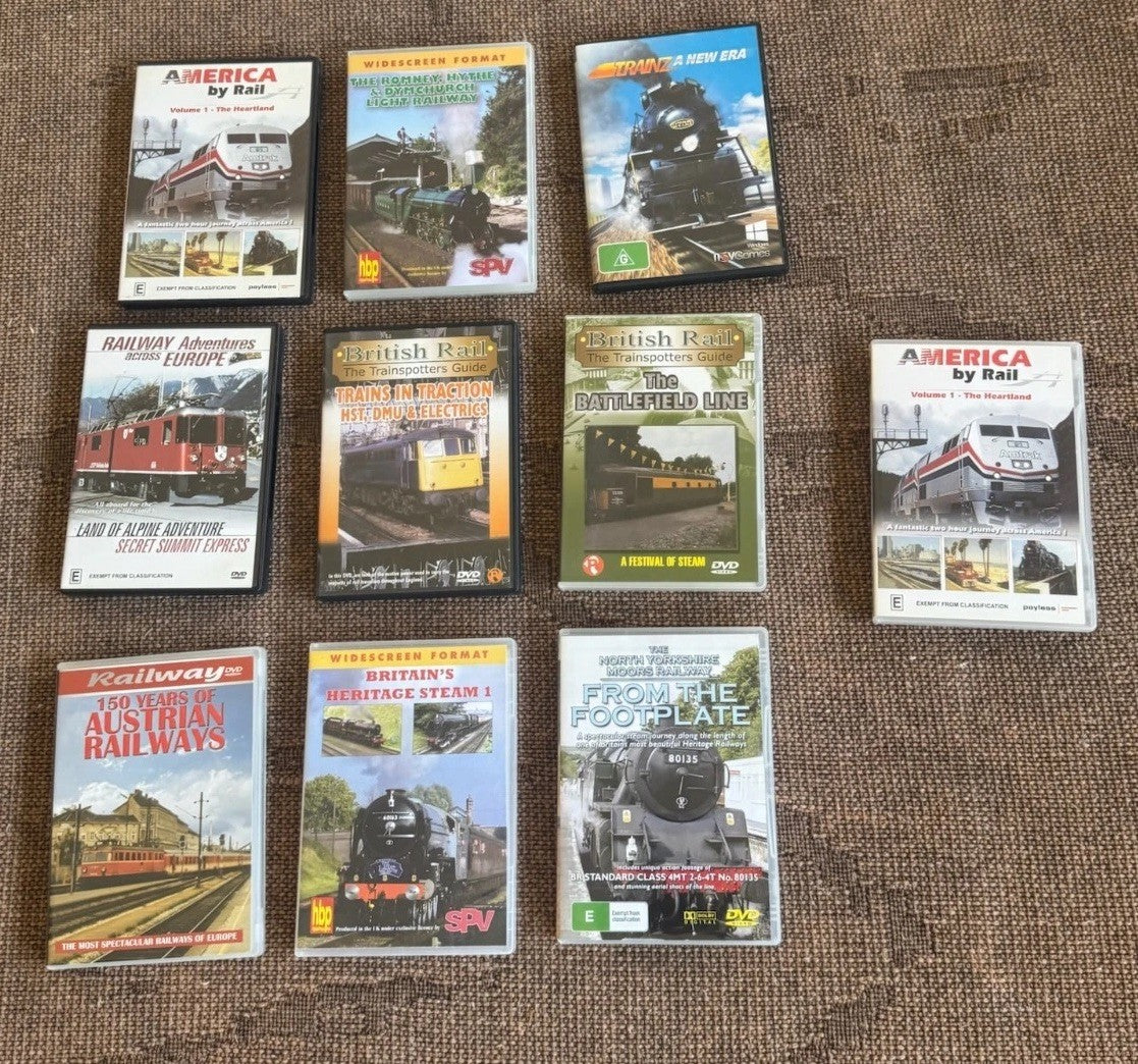 Railway Documentary DVD Bundle Trains Steam British Rail America by Rail