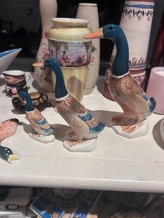 Vintage Beswick England Mallard Duck Trio – Models 756/1, 756/2, 756/3 C1950/60s
