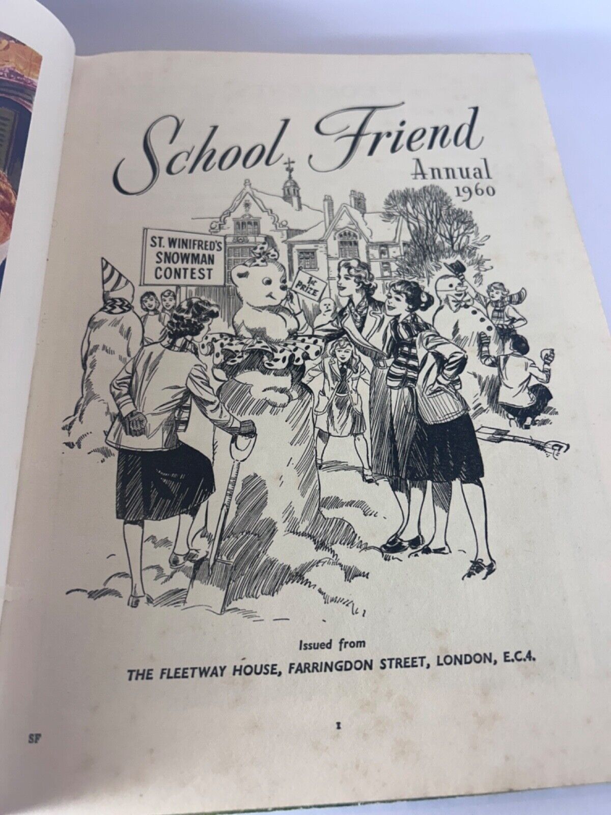 2 x School Friend Annuals 1958 & 1960 Hardcover Book Vintage