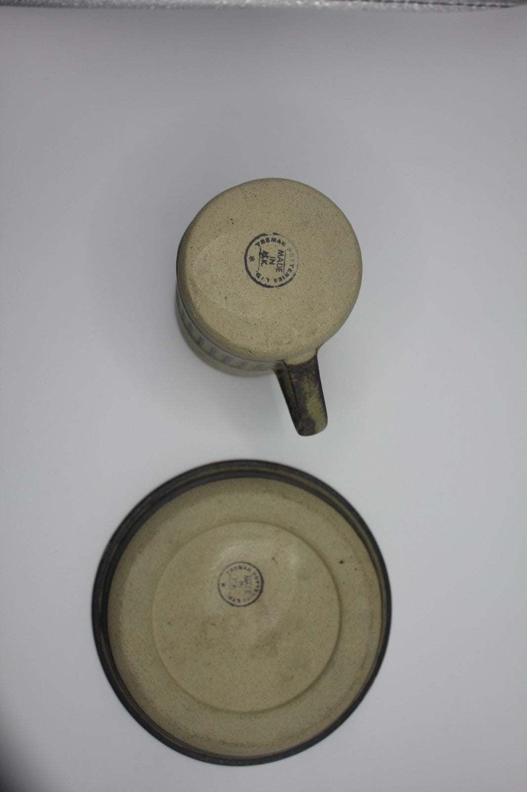 Vintage Tremar Pottery Coffee Set – 2 Mugs & Saucers + Lidded Pot – UK Studio