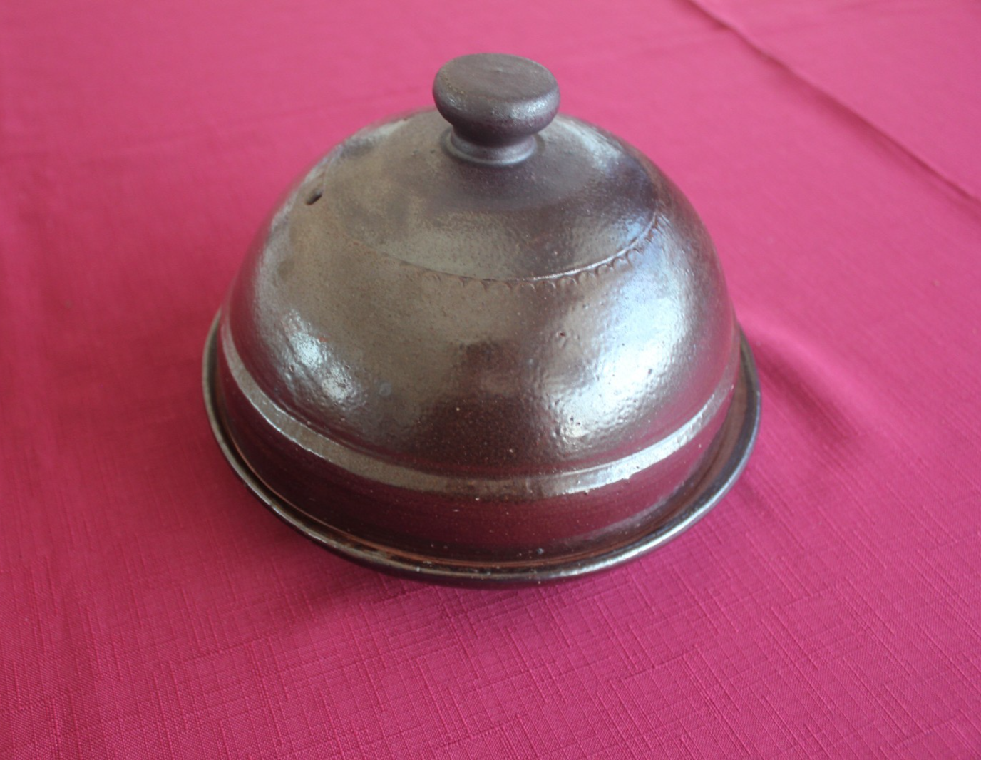 Vintage Australian Hand Made Stoneware - Lidded Bowl Bendigo pottery