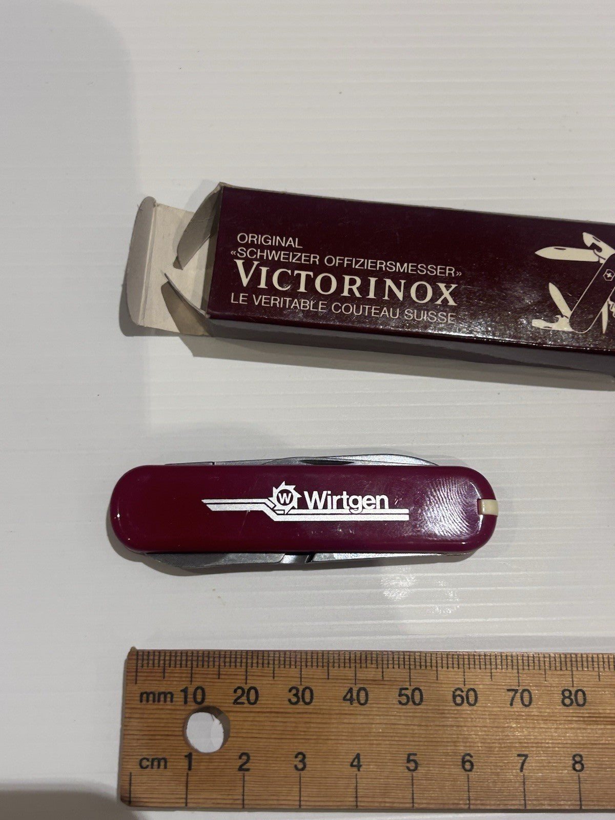 Victorinox Swiss Army Knife NOS Wirtgen Logo Red 58mm w/ Box & Pouch