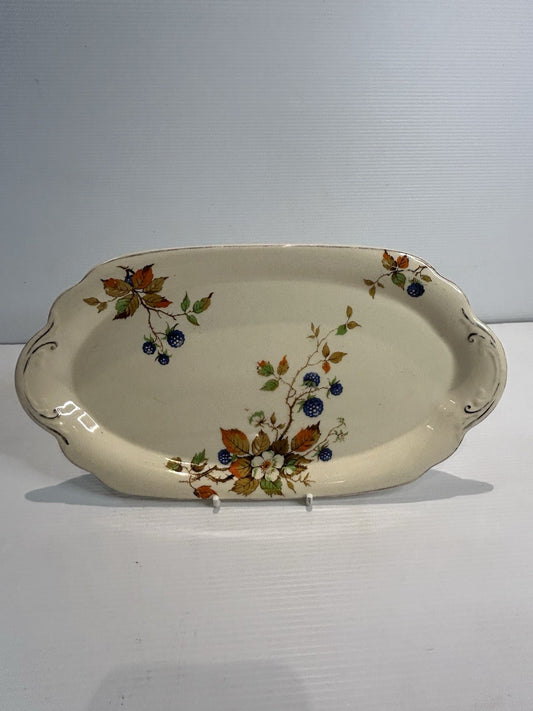 J&G Meakin Sunshine Blackberry Platter 26cm Art Deco England c1930s
