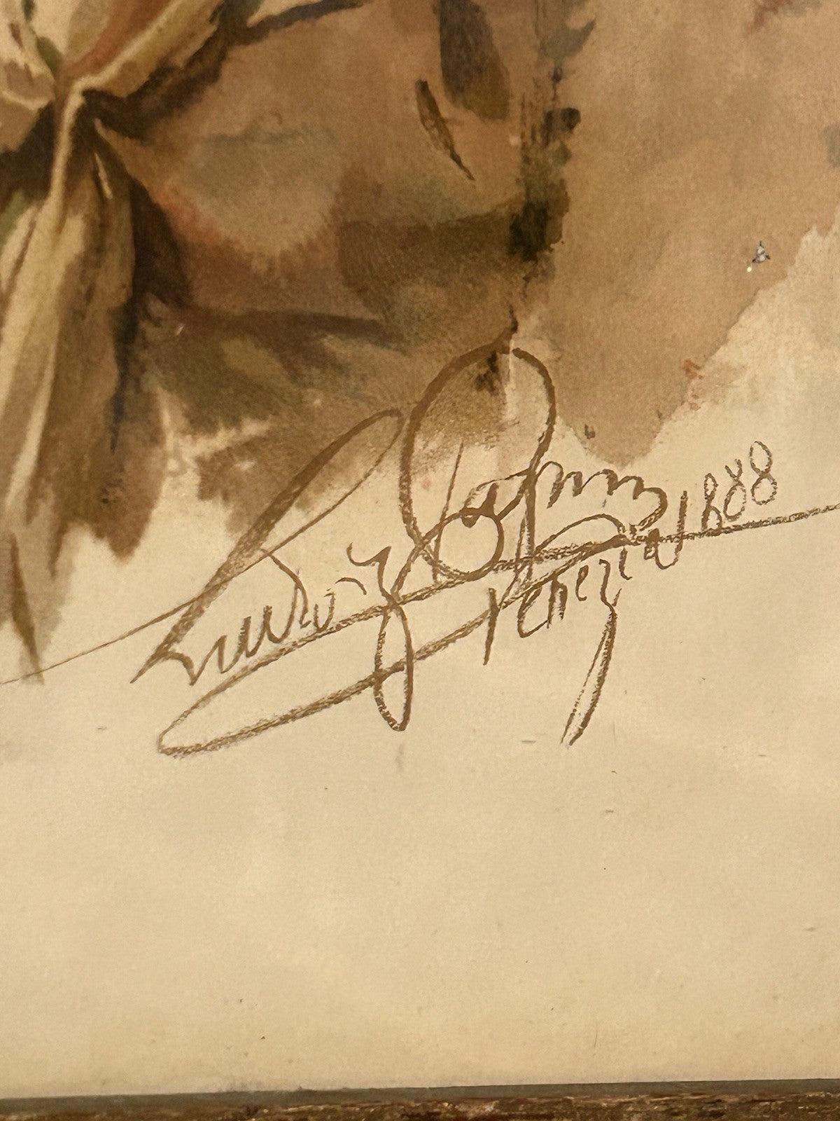 Antique 1889 Ludwig Passini Art Journal Chromolithograph Framed