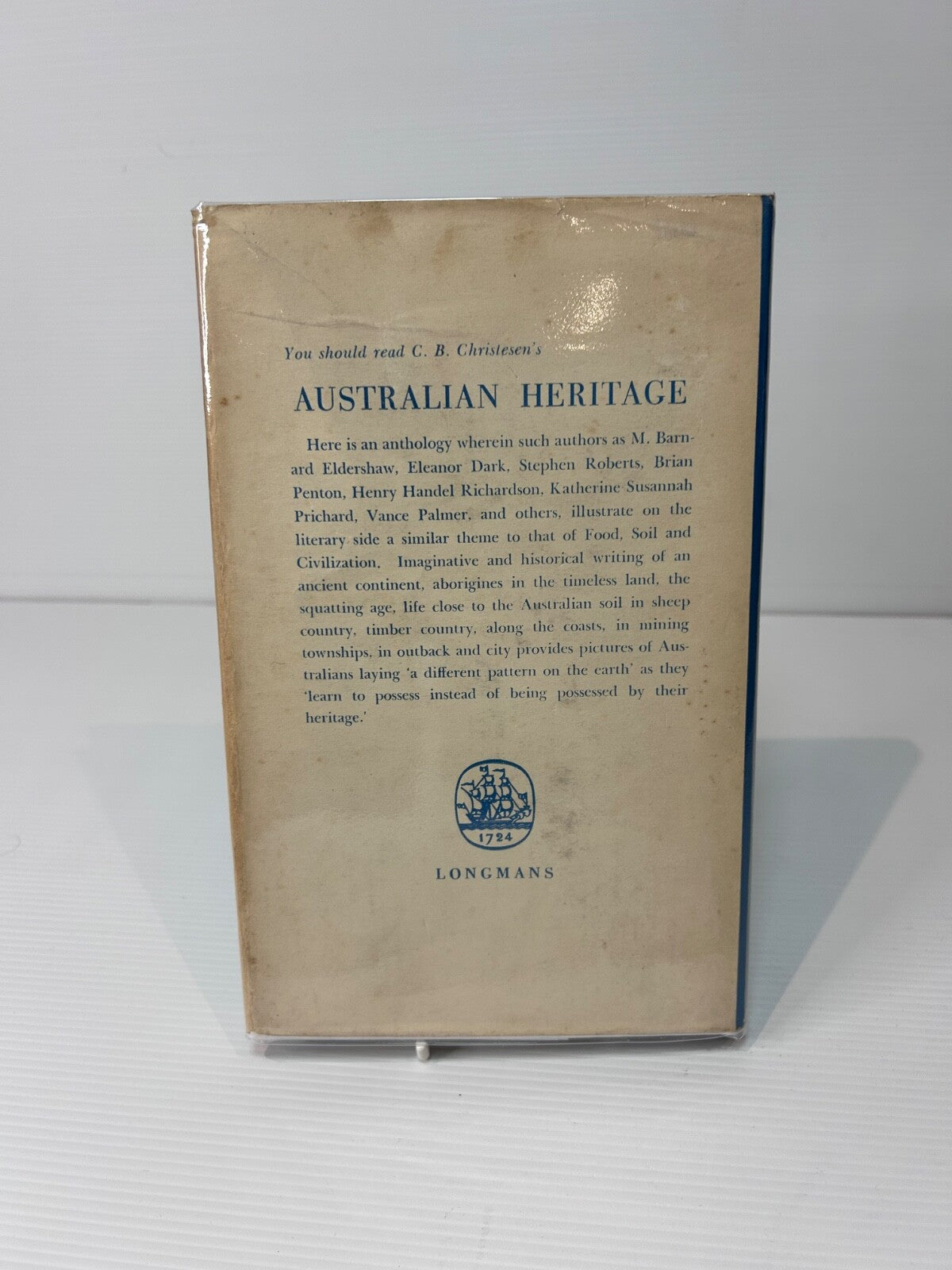 Food, Soil and Civilization 1946 HC DJ 1st Ed Longmans Green Southwell Hicks