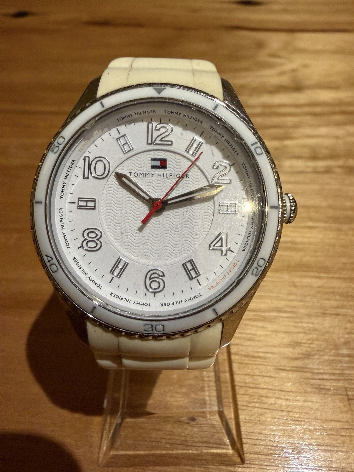 Tommy Hilfiger TH.147.3.29.1057 White Silicone Ladies Quartz Watch Working