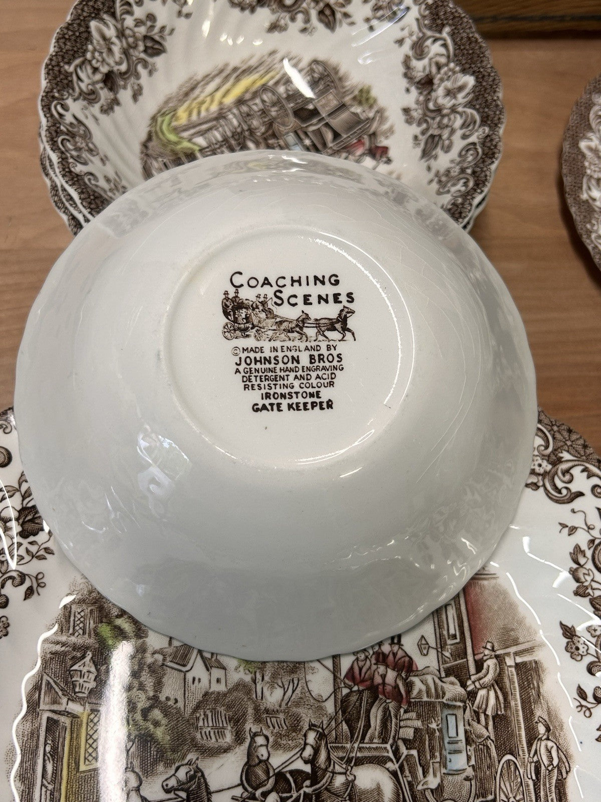 Johnson Bros Coaching Scenes Set of 16 – Gate Keeper & Hunting Country 