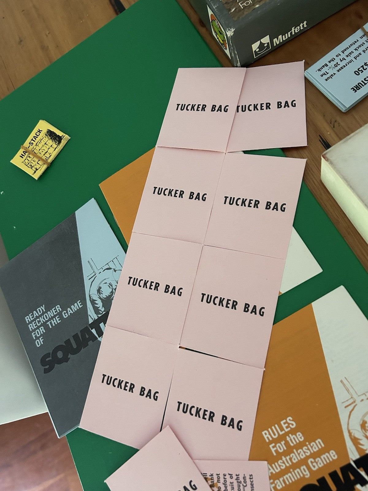 Vintage SQUATTER Board Game – Complete Unused Contents – Murfett Australia