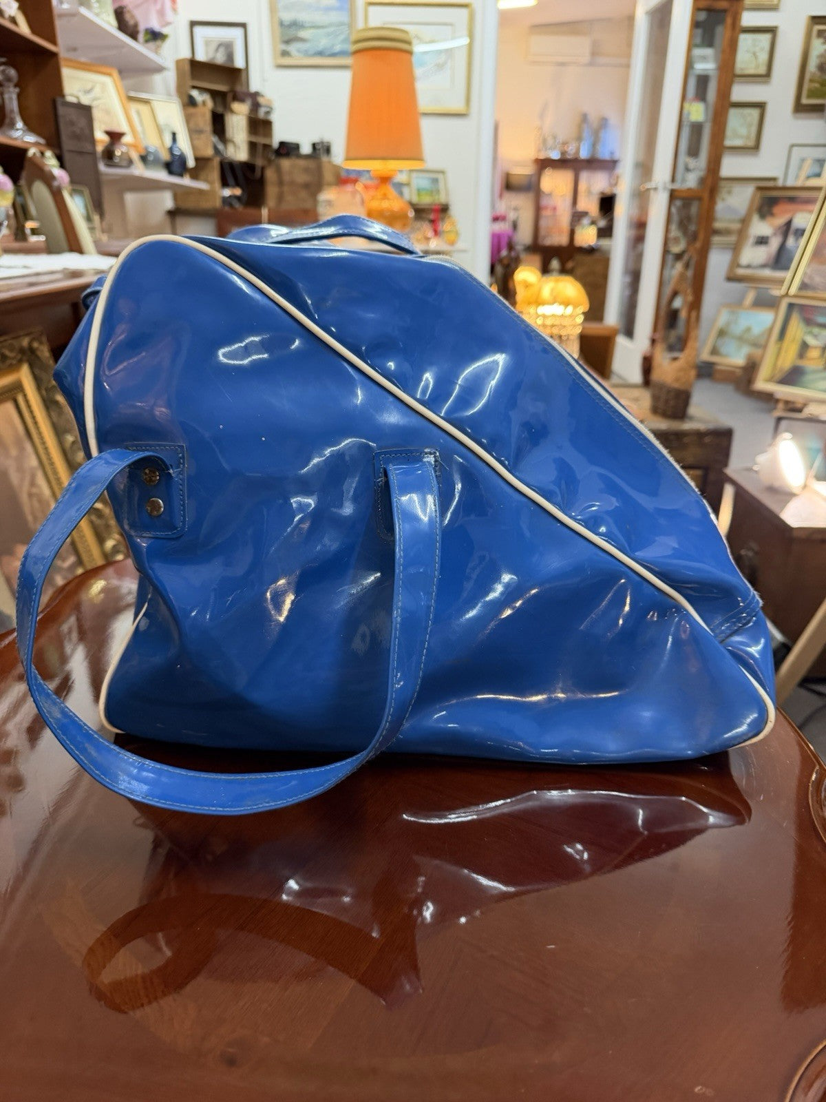 Vintage T Altamura Ice Skates MK Ice Time Blades Blue Skating Carry Bag