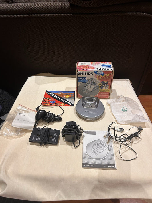 Philips AZ9003 Discman CD Player Boxed ESP 12s Vintage – Not Working