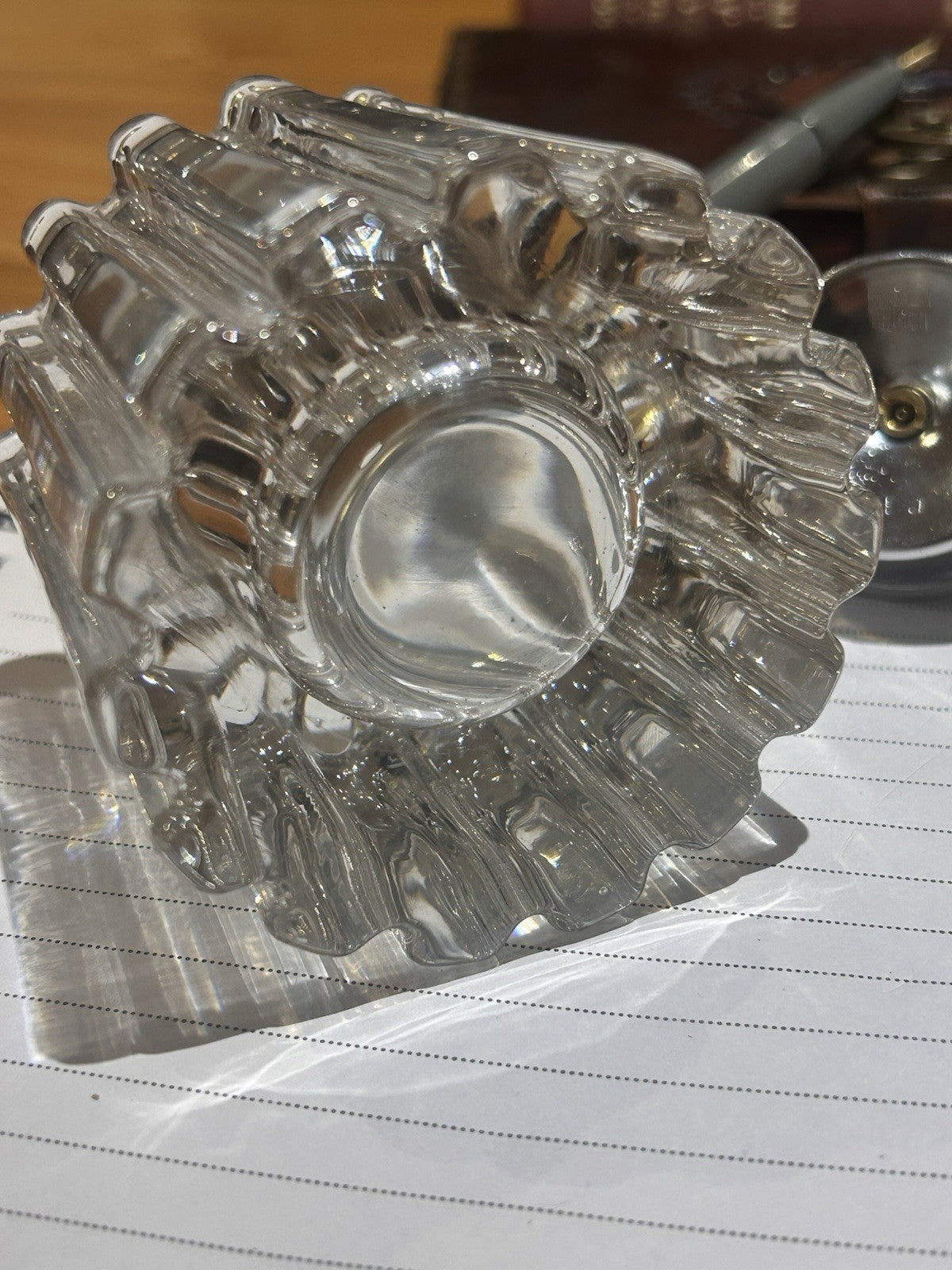 Vintage Koei Unicon Japan Glass Table Lighter Retro Desk Lighter - UNTESTED