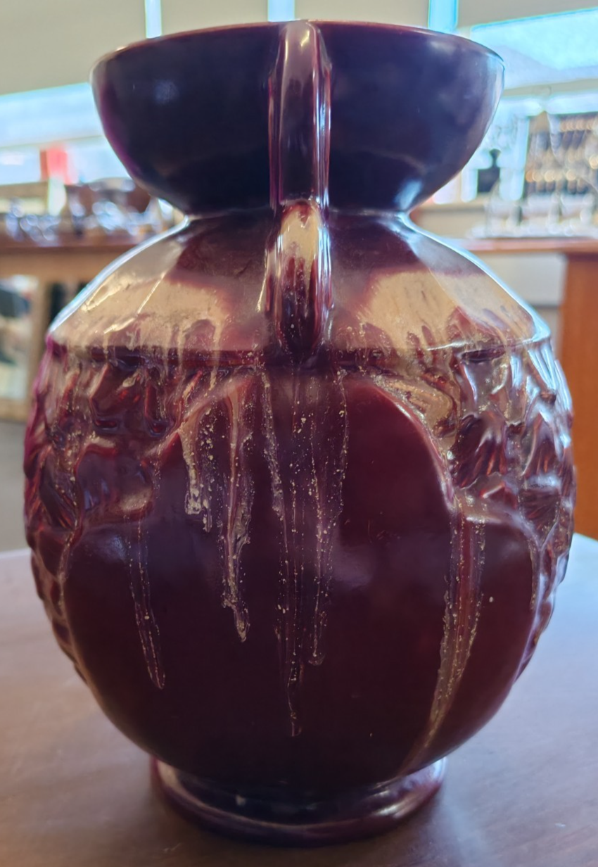 Vintage Belgium (n.553) Art Pottery Vase - Oxblood Drip Glaze