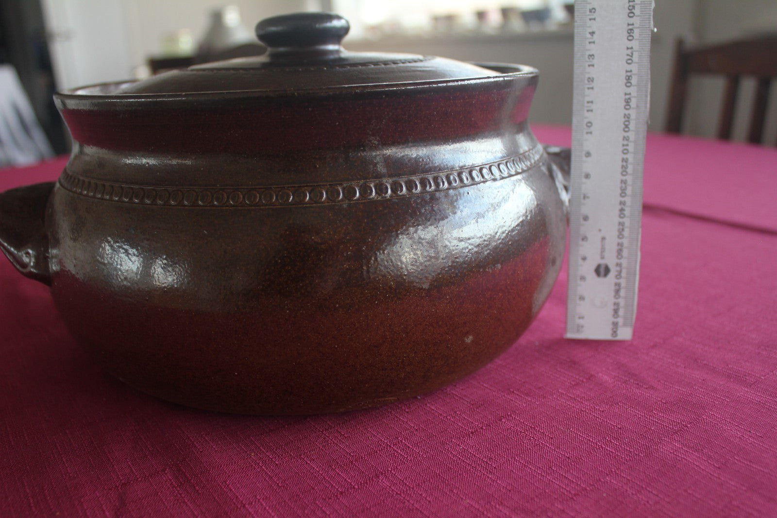 Vintage Bendigo Pottery Lidded Casserole Dish - Brown Stoneware - Australia