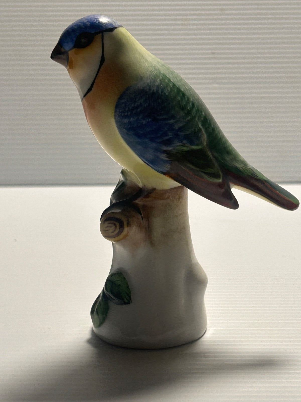 Herend Hungary 5043 Blue Tit Bird Figurine Handpainted Porcelain 10.5cm #65