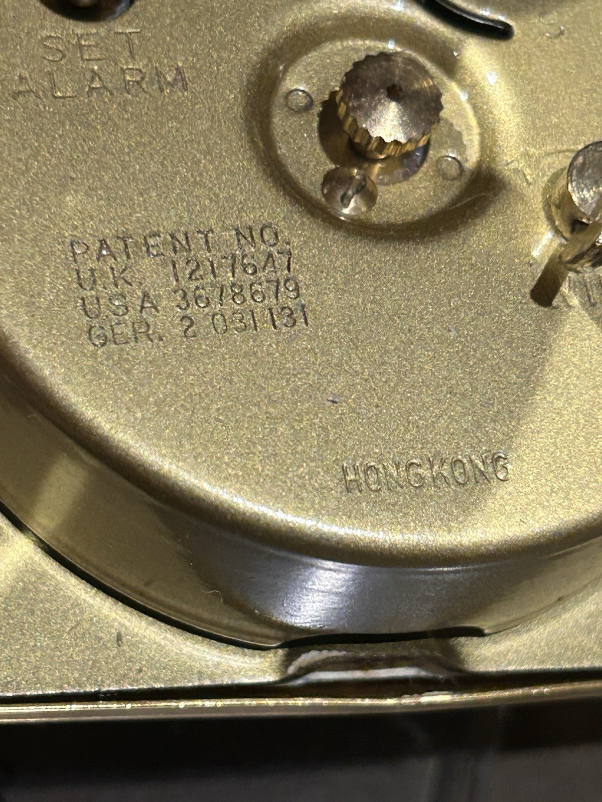 Vintage Equity Travel Alarm Clock Hong Kong Folding Case Working Retro