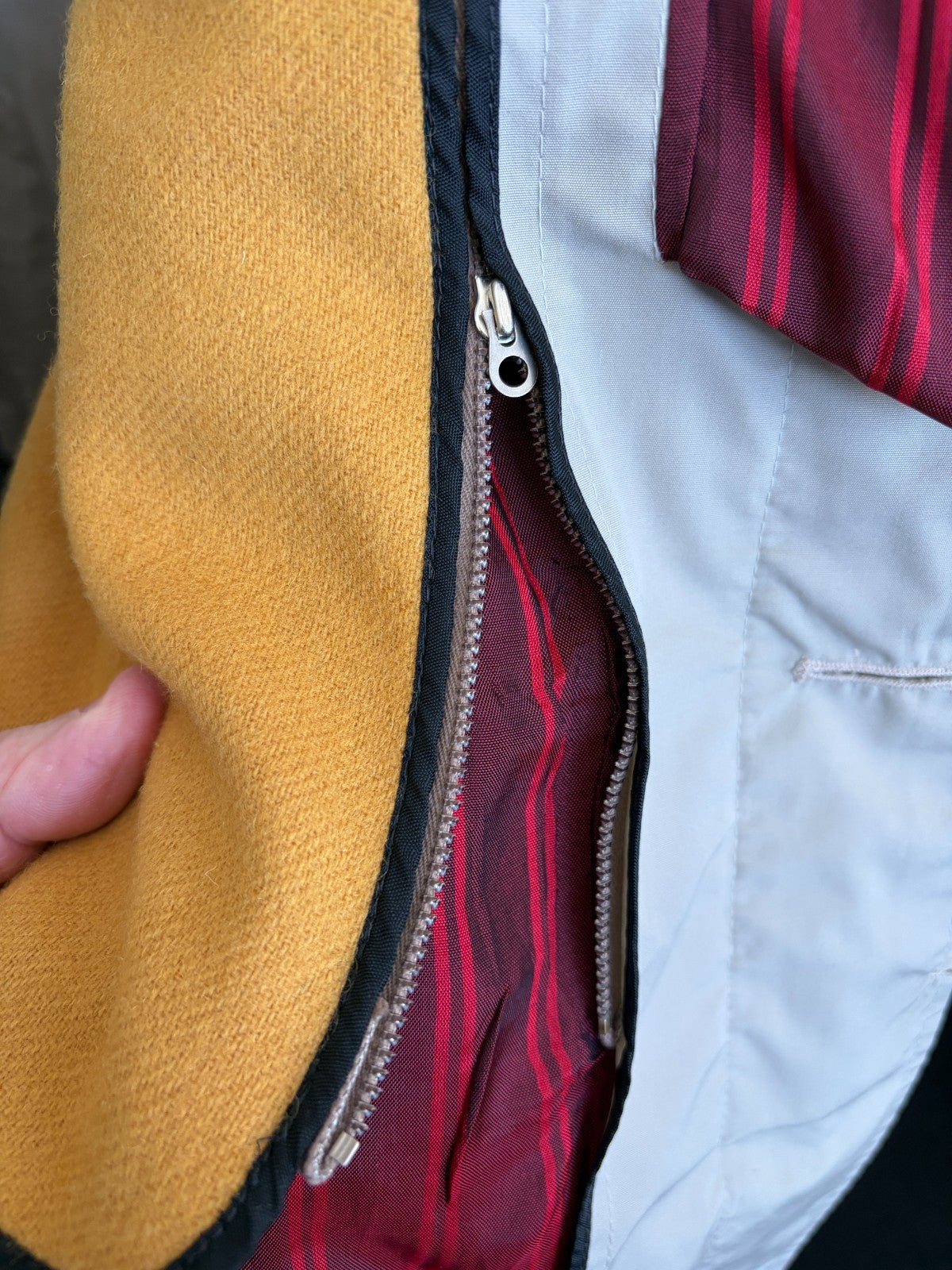 Vintage Henry Buck's Melbourne Beige Overcoat with Removable Liner