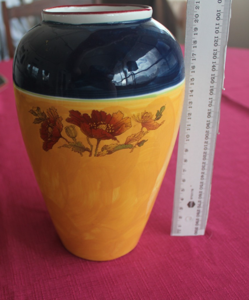 Australian Pottery “Wild Poppy” Vase & Platter Set – Robert Gordon