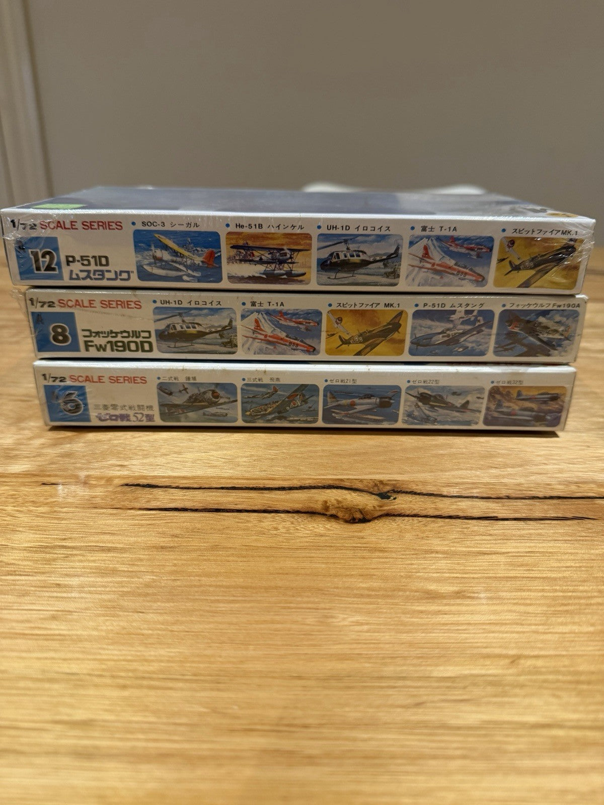 Hasegawa 1/72 Zero Fighter Mustang P-51D Fw190D Factory Sealed Model Kit Lot