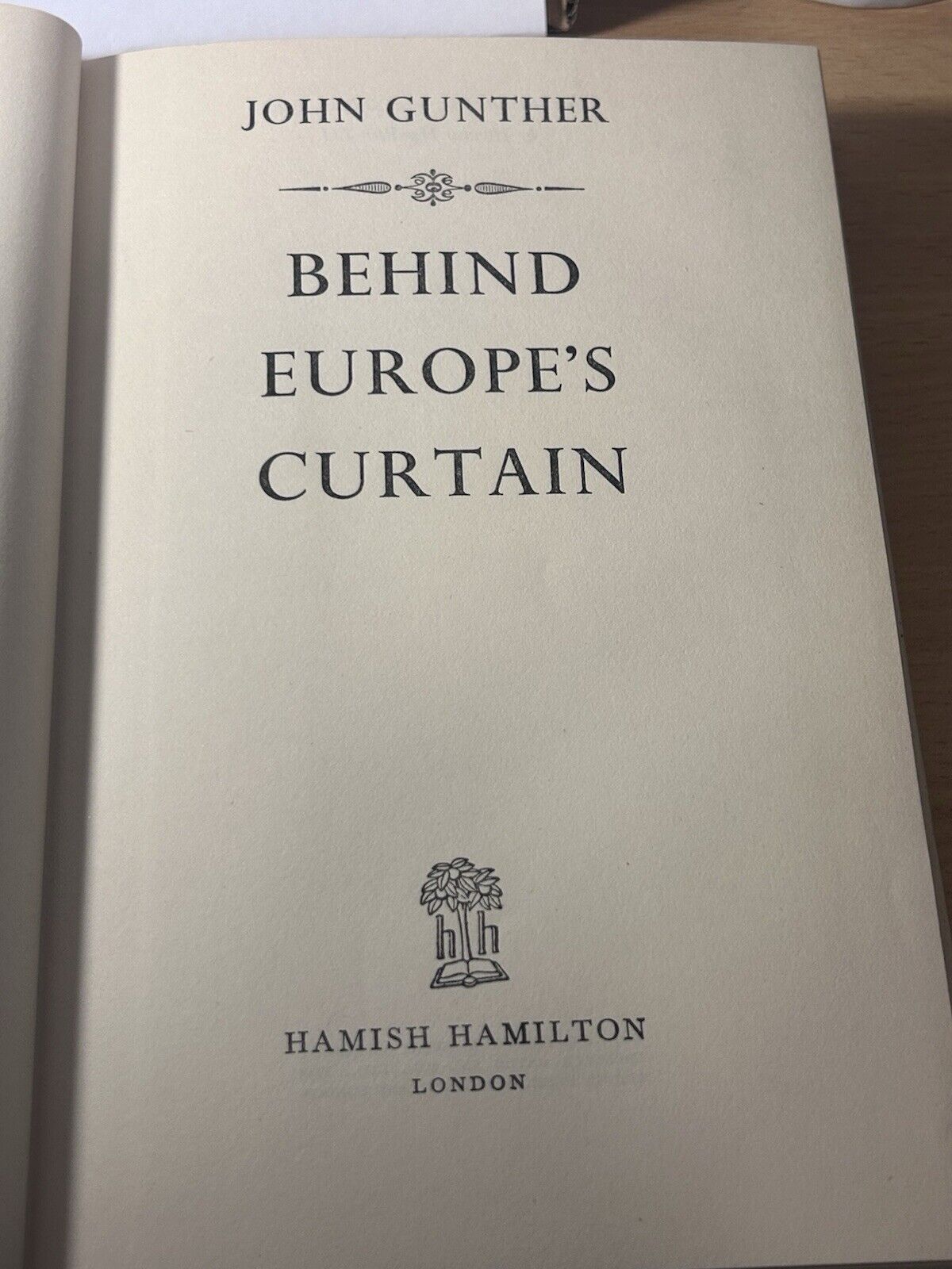 Behind Europe's Curtain by John Gunther Hardcover 1949 Vintage 1st Edition