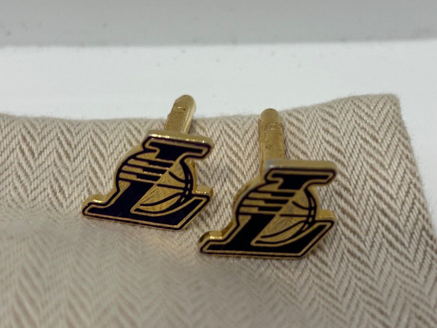 LOS ANGELES  LA LAKERS Cufflinks NBA Purple and Gold