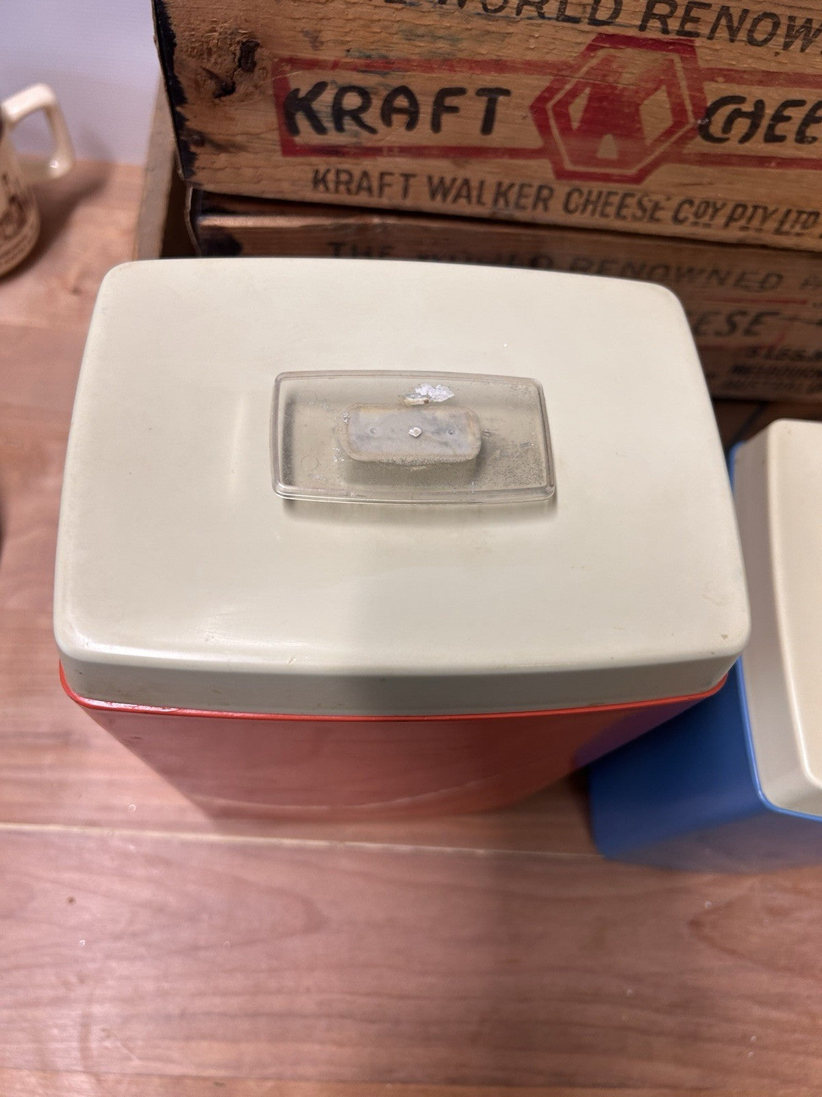 Nylex Retro 1960s Flour & Rice Canisters Set Made in Australia Kitchen