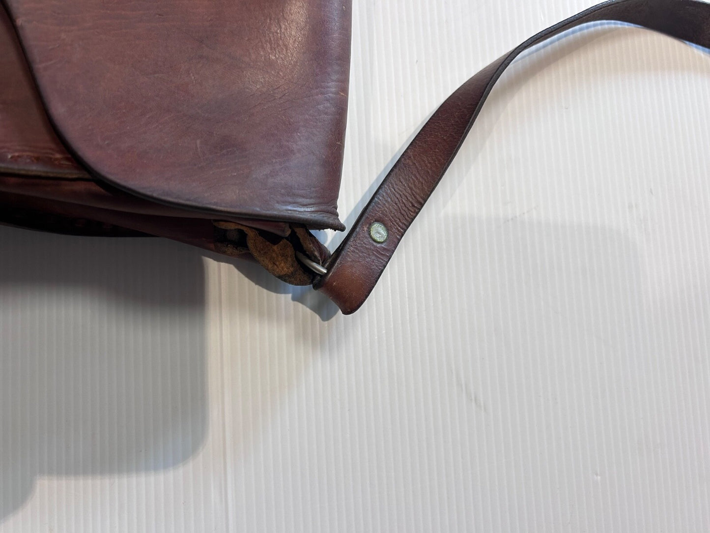 Vintage Handmade Leather Satchel – Rustic Brown Shoulder Bag