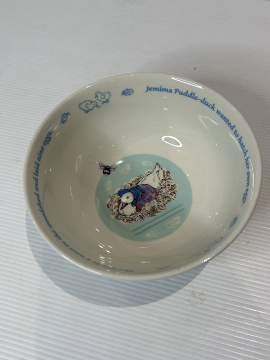 Wedgwood Jemima Puddle-Duck Bowl Beatrix Potter 2003 Peter Rabbit Nursery