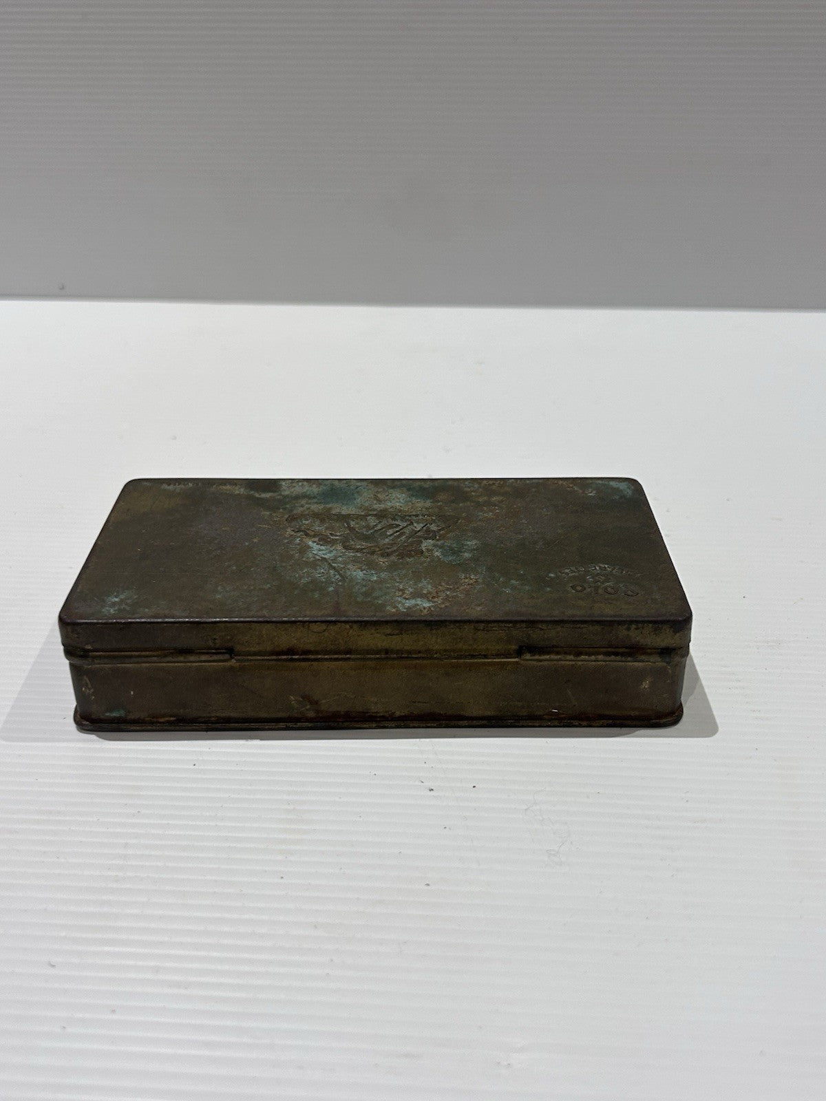Vintage Polo Cigarettes Tobacco Metal Tin Smoking Tobacciana Collectible Patina