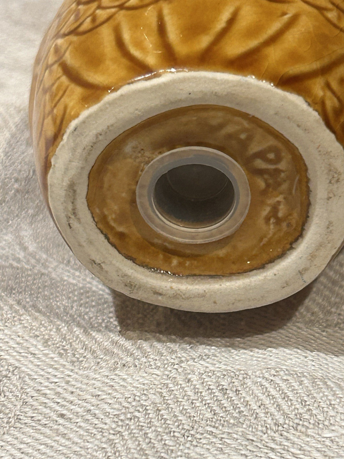 Vintage Ceramic Owl Salt & Pepper Shakers Mid Century Brown Glaze Pair