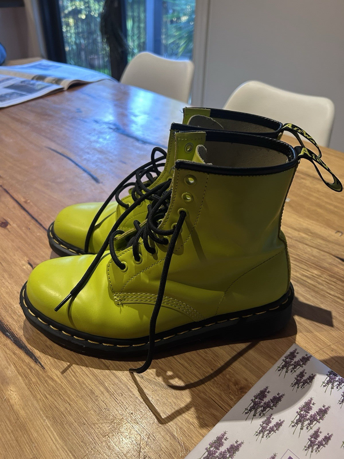 Dr. Martens 1460 Boots Neon Lime Green UK7 US8/EU41 USW9 Combat Style