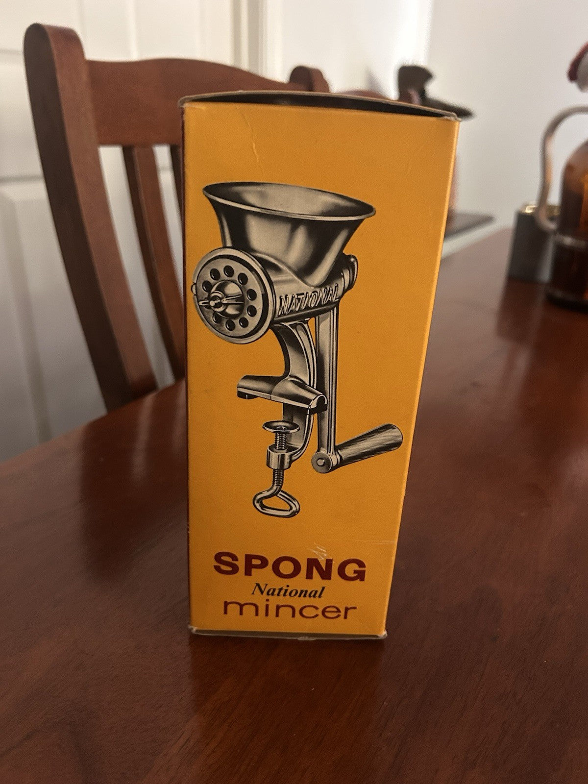 Spong National No.20 Mincer Made in England Boxed Vintage Kitchen Tool