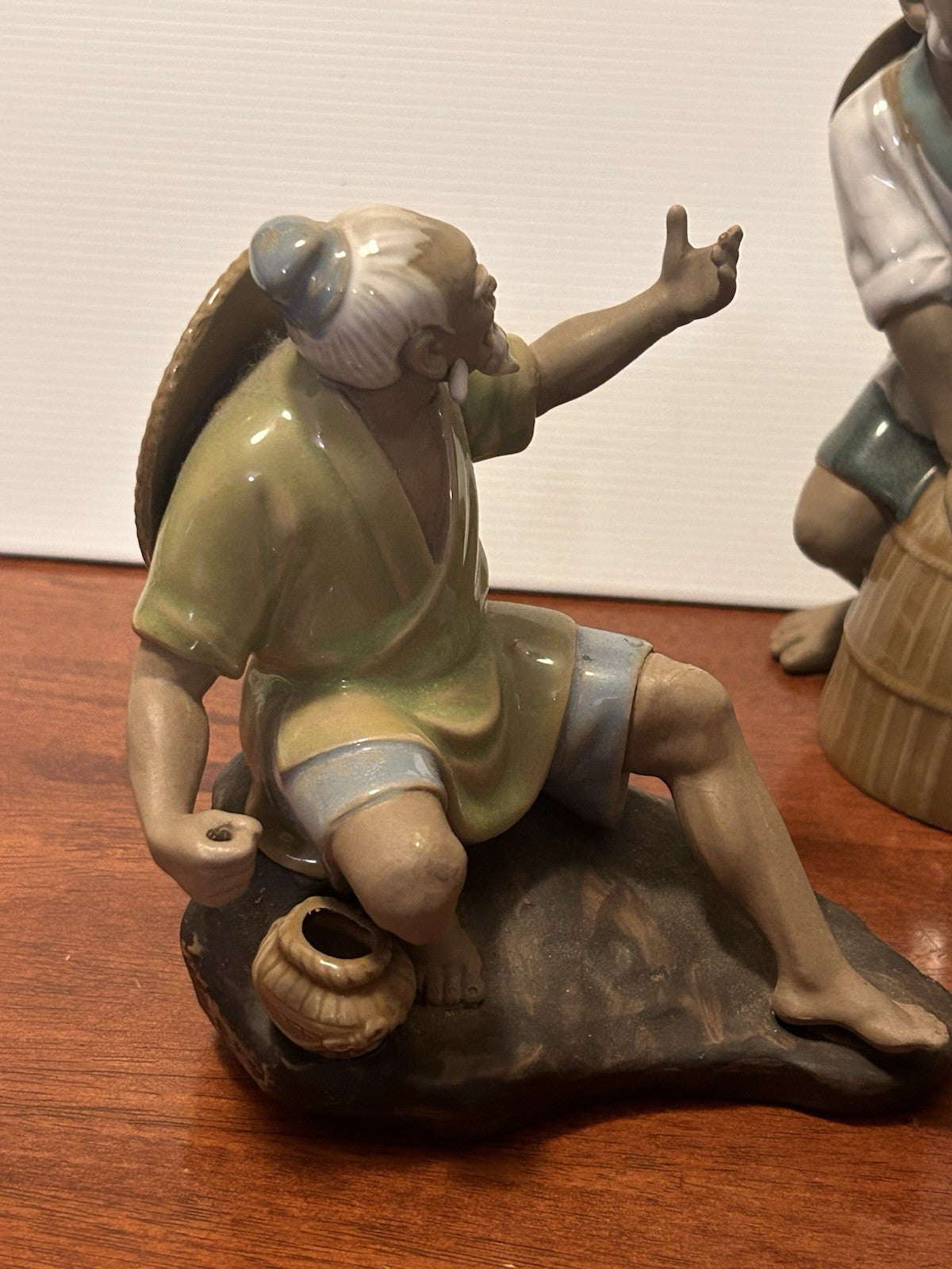 Shiwan Mudman Figurines Set of 5 Woh Jeong/Wan Jiang China Pottery 1950s–70s