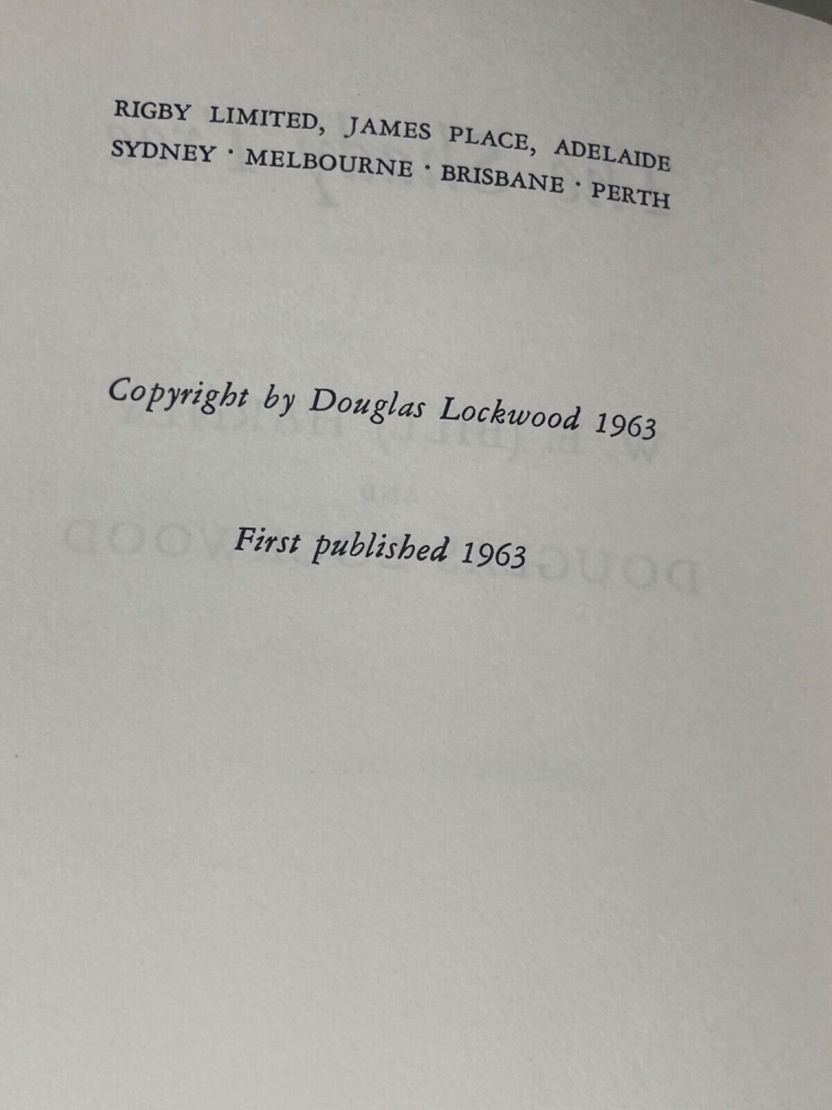 The Shady Tree Bill Harney & Douglas Lockwood First Edition Hardcover Dust Jacke