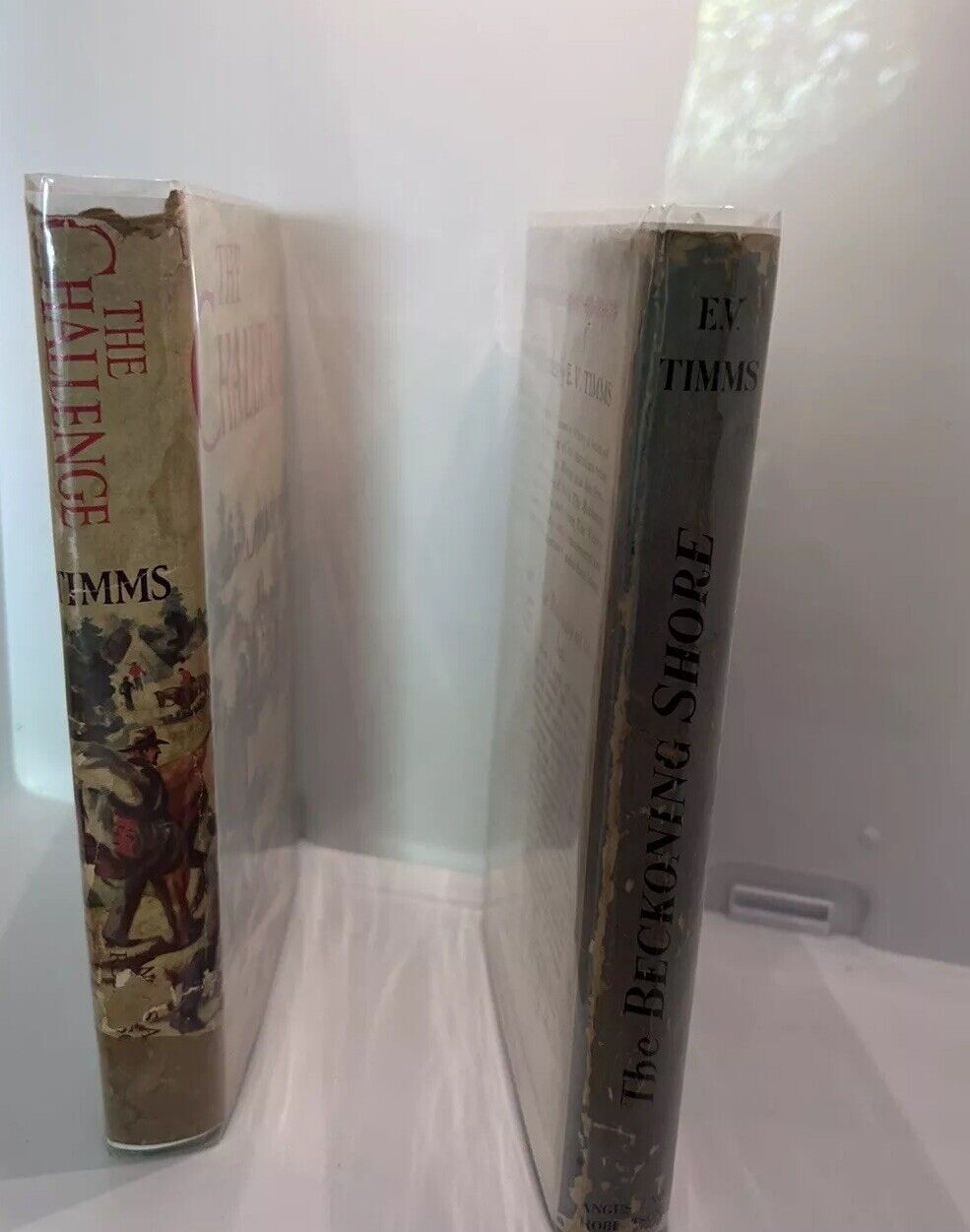 2 X 1st Edition The Beckoning Shore (1950)  & The Challenge (1952)  E. V. Timms