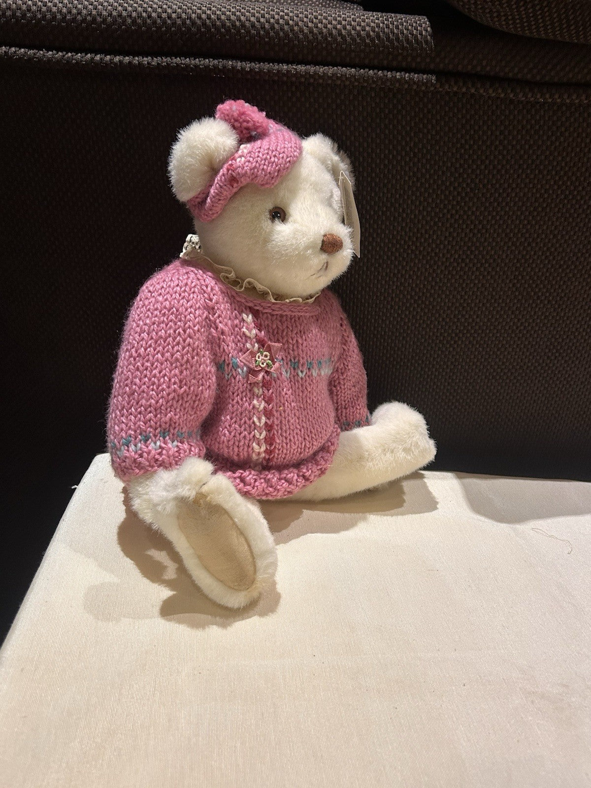 GUND Bialosky Friends Teddy Bear Pink Knitted Jumper Plush Soft Toy W Orig Tag