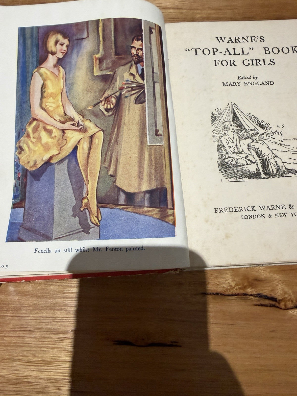Warne’s Top-All Book for Girls Mary England 1935 Vintage Illustrated Hardcover