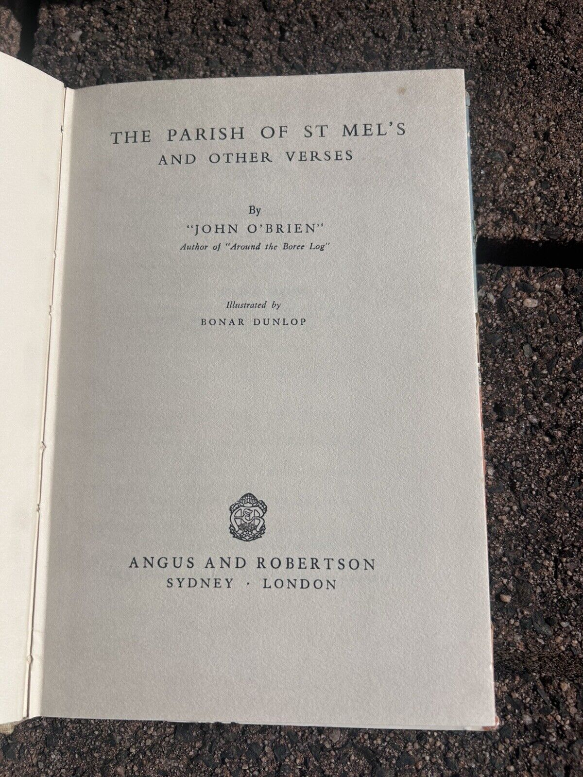 JOHN O'BRIEN. THE PARISH OF ST MEL'S. HARDCOVER WJACKET. 1954 First Edition RARE