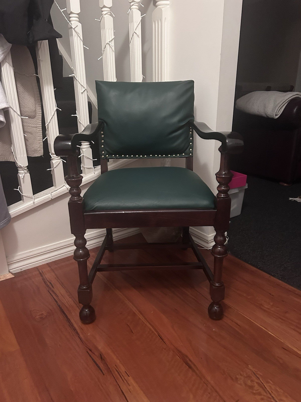 Vintage 1920s Ackmans Oak Office Armchair - Restored